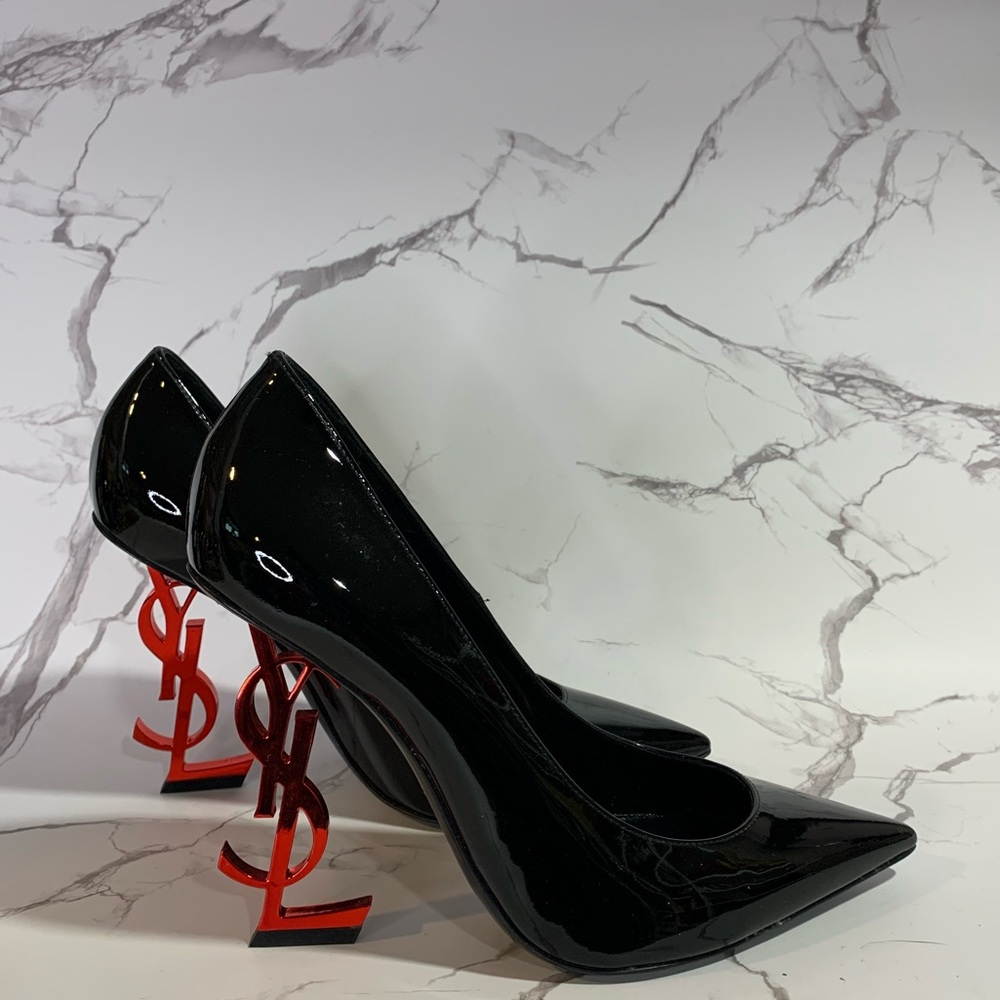 EUC YSL Opyum pumps 37 red heel
